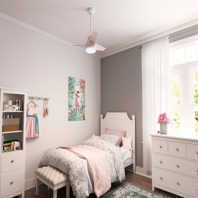 Blush Pink 36" Indoor Ceiling Fan with LED Light and Remote