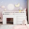 NicBex Twin Size Bunk Bed Loft Bed Pine Bed Frame with Storage Drawers, Guardrail and Ladder, No Box Spring Required, Space Saving - 2 of 4