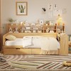 Full Size Wooden Daybed with Built-In Desk, Multi-Functional Frame with Storage Shelves and Drawers, Space-Saving Design-Maison Boucle - 3 of 4