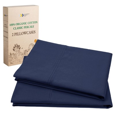100% Organic Cotton Pillowcase Set, Percale- California Design Den
