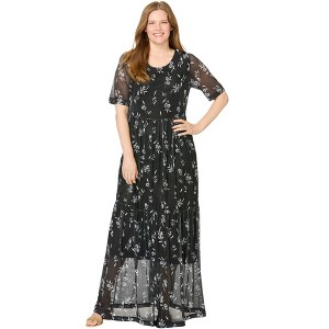 Woman Within Plus Size Miracle Mesh Maxi Dress - 1 of 4