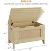 25/30/39"Farmhouse Storage Bench-Sturdy Wood Toy Chest with Safety Hinge, 350 lb Weight Capacity for Entryway & Bedroom - 2 of 4