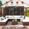 CuisinSmart Privacy Screen, Outdoor Decorative Panels with Stand, Planter Wall Metal Fence Panels, Modern Privacy Screen Fence Free Standing - 4 of 4