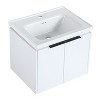 NicBex Floating Bathroom Vanity with Sink,Bathroom Sink Vanity with Soft Close Doors,Bathroom Sink Cabinet for Small Bathroom,Black/White - 2 of 4