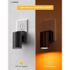 YANSUN 2-Pack 1W Plug-in Light-Controlled Night Light, Cylindrical, Adjustable, Amber Light, U.S. Two-Prong Plug - 2 of 4