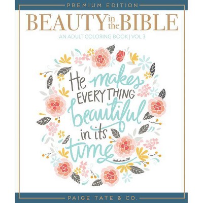 Beauty in the Bible - (Christian Coloring, Bible Journaling and Lettering: Inspirat) by  Paige Tate (Paperback)