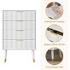 Fluted 4 Drawers Dresser for Bedroom, Modern Chest of Drawers with Gold Handle, Dresser Storage Chest End Table for Living Room, Hallway - 3 of 4
