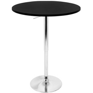 Sapphtopaz Round Dining Table Modern Bistro Adjustable Bar Table  Kitchen Table for Dining Room, Small Spaces - 1 of 4