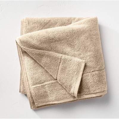 TARGET MODERN COGNAC RIBBED (2PC) THICK BATH TOWEL SET 30 X 54