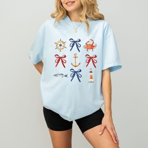 Simply Sage Market Coquette Nautical Collage Garment Dyed Tee - 1 of 4