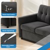 Modern Sectional Couch for 4, Compact caoch with Storage Console, Charging Station & Cup Holders, for Family Rooms, Small Spaces - 3 of 4