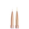 Unique Bargains Nail Art Liner Brushes Nails Gel Polish Painting Nail Art Design Brush Pen Set Nail Dotting Drawing Pen Rose Gold Tone - 3 of 4