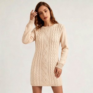 beige long sleeve knit dress Imily Bela Women Cable Mini Sweater with Round Neck M : Target What To Wear With Fabrication:Linen Size:M (AU10) *Pre-order 3.5 weeks long sleeves