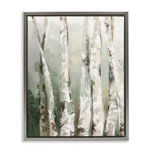Stupell Industries Birch Green Forest Floating Frame Canvas Art - 1 of 4