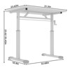 Kumasinova 23.6-35"H Adjustable Study Desk for Kids & Adults,Ergonomic Home Office Desk with Iron Frame & Wooden Top,330lbs Max - 3 of 4