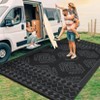 Outdoor Modern Erasable Large Area Rugs for Camping Garden Backyard Stripe Woven Plastic Straw Carpet Portable Foldable Picnic Mat - 3 of 4