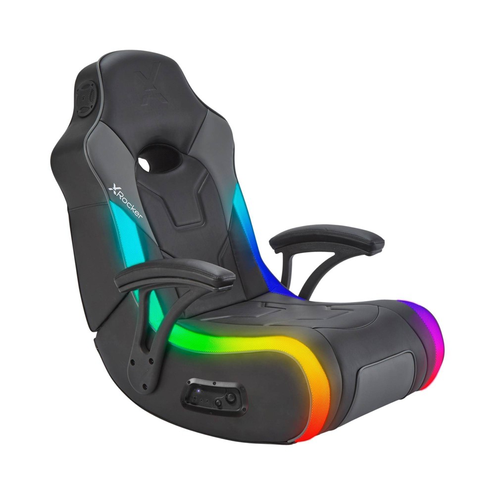 Photos - Computer Chair X Rocker G-Force Neo Motion RGB Wired Audio Floor Rocker Gaming Chair with Subwoofe 