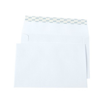 Staples EasyClose Invitation Envelopes 5.75" x 8.75" White Wove 100/Bx 394063