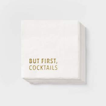 30ct Beverage Napkins 'But First Cocktails' - Spritz™