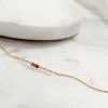 Pure Collection by Ross-Simons 0.10 Carat Ruby and .11 ct. t.w. Diamond Bar Bracelet in 14kt Yellow Gold - 2 of 4