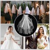 Unique Bargains Hair Clip Wedding Veil White 1 Pc - 4 of 4