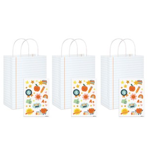 Carlton Cards 3ct Teacher Appreciation Combo Bags Small DIY Bag with Sticker Sheets - 1 of 4
