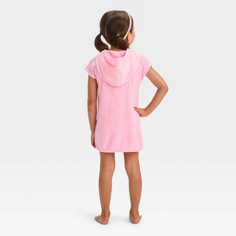 Toddler Girls' Towel Terry Hooded Cover Up Dress - Cat & Jack™, 3 of 5