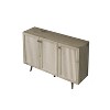 DOMETOUR Storage Cabinet with Three Doors, Wood Sideboard Storage with Adjustable Shelf Coffee Bar Cabinet Kitchen Buffet Cabinet Cupboard - 2 of 4