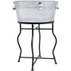BirdRock Home 19Gal Galvanized Beverage Tub with Stand - Indoor & Outdoor - Silver - 2 of 4