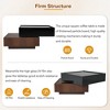 NicBex Modern Square 360�Rotating Coffee Table with Storage,2-Tier Center Table for Living Room,Walnut Frame Living Room Furniture - 4 of 4