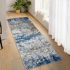 Abstract Machine Washable Rug with Rubber Backing for Living Room Stain Resistant Accent Rug Low Pile Ultra Soft Non Slip Rug - 2 of 4