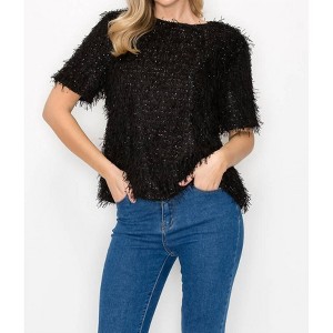 Women's Winnae Eyelash Top - JOH - 1 of 3