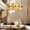 20" Luxury Dimmable Round K9 Crystal Ceiling Light Modern Chandeliers - 2 of 4