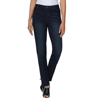 Roaman's Women's Plus Size Petite Iconic Straight Leg Jean