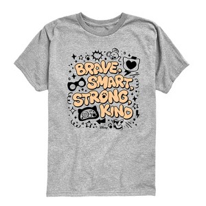 Boys' - Super Kitties - Brave Smart Strong Kind Short Sleeve Graphic T-Shirt - 1 of 4
