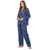 Casual Nights Women's Flannel Long Sleeve Button Down Pajama Set - 3 of 4