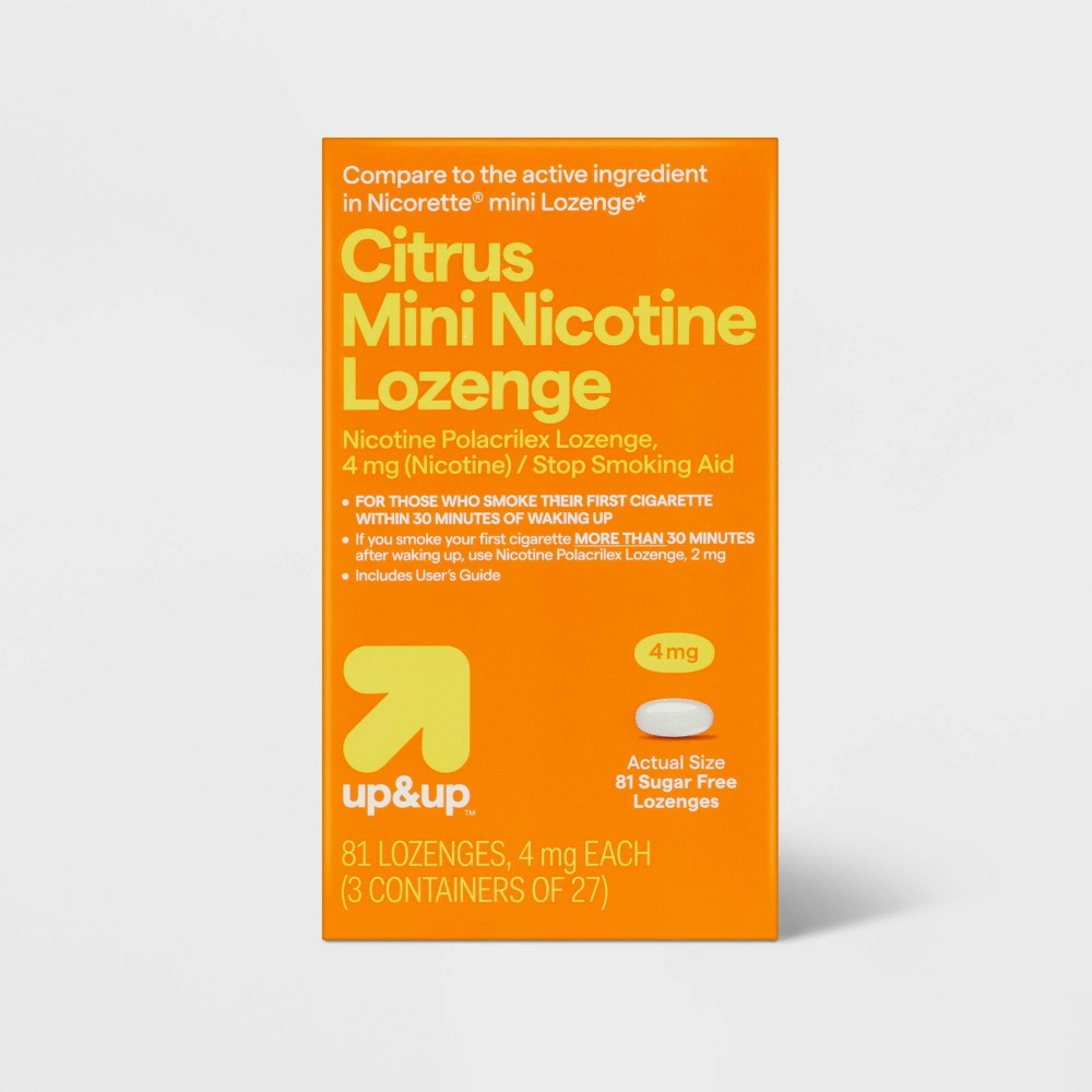 Nicotine 4mg Mini Lozenge - Citrus - 81ct - up&up™