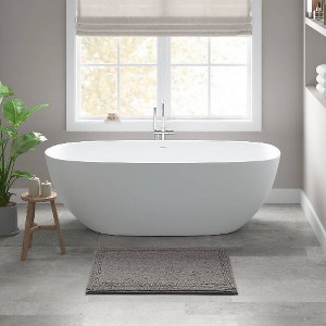 Kumasinova Plush Cotton Bathroom Rug, 3000 GSM Reversible Bath Rug, Tufted Washable Rug, Non-Slip Area Rug, Door Mat - 1 of 4