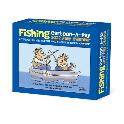 2022 Box Calendar Fishing Cartoon-A-Day by Jonny Hawkins - Willow Creek Press