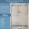NicBex Shower Door 76" H Frameless Single Sliding Shower Doors, 5/16" (8mm) Thick Tempered Glass with Explosion-proof Film - 4 of 4