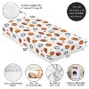 Sweet Jojo Designs Baby Boy Fitted 100% Cotton Muslin Crib Sheet Watercolor Sports Theme Blue Brown and Orange - 4 of 4