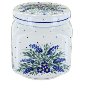 Blue Rose Polish Pottery 31A WR Unikat Large Canister - 1 of 1