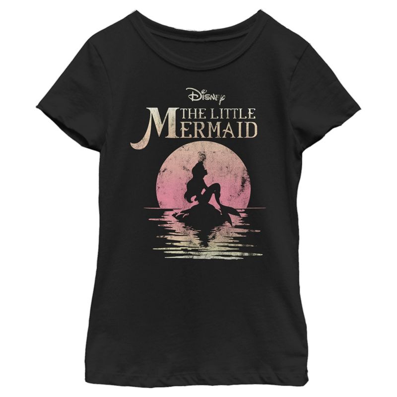 Girl's The Little Mermaid Ariel Sunset T-Shirt, 1 of 5