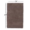 Knightsbridge Stylish And Comfortable All Season Traditional Wide Cut Design Cotton Bath Rug 24" X 40" White - 3 of 4