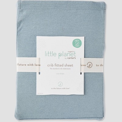 Image of Little Planet by carter's Solid Crib Sheet - Blue