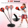Gymax Inflatable Punching Bag Height Adjustable Kids Punching Bag w/ Stand Fillable Base Kids Boxing Training Set w/ Gloves & Pump for Kids Ages 3+ - 4 of 4