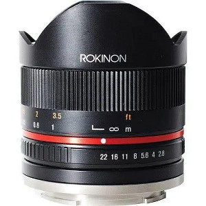 Rokinon 8mm f/2.8 UMC Fisheye II Lens for Fujifilm X Mount (Black) - 1 of 3