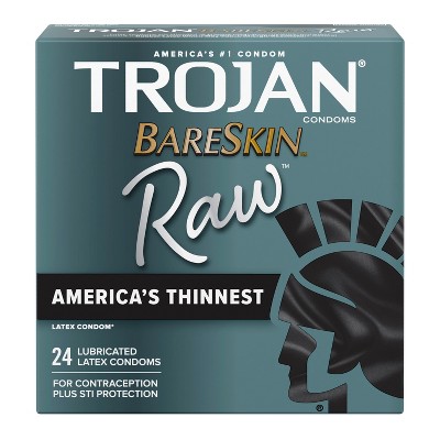 Photo 1 of 11/01/26**Trojan BareSkin Raw Condoms - 24ct