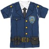 Men's New York City Police Uniform (Front Back Print) Short Sleeve Costume T-Shirt - 2 of 4