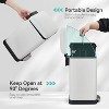 12L/3.2 Gal Stainless Steel Trash Can with Soft-Close Lid & Removable Inner Basket, Rectangular Step Trash Can for Bathroom, Fingerprint-Proof Finish - 4 of 4